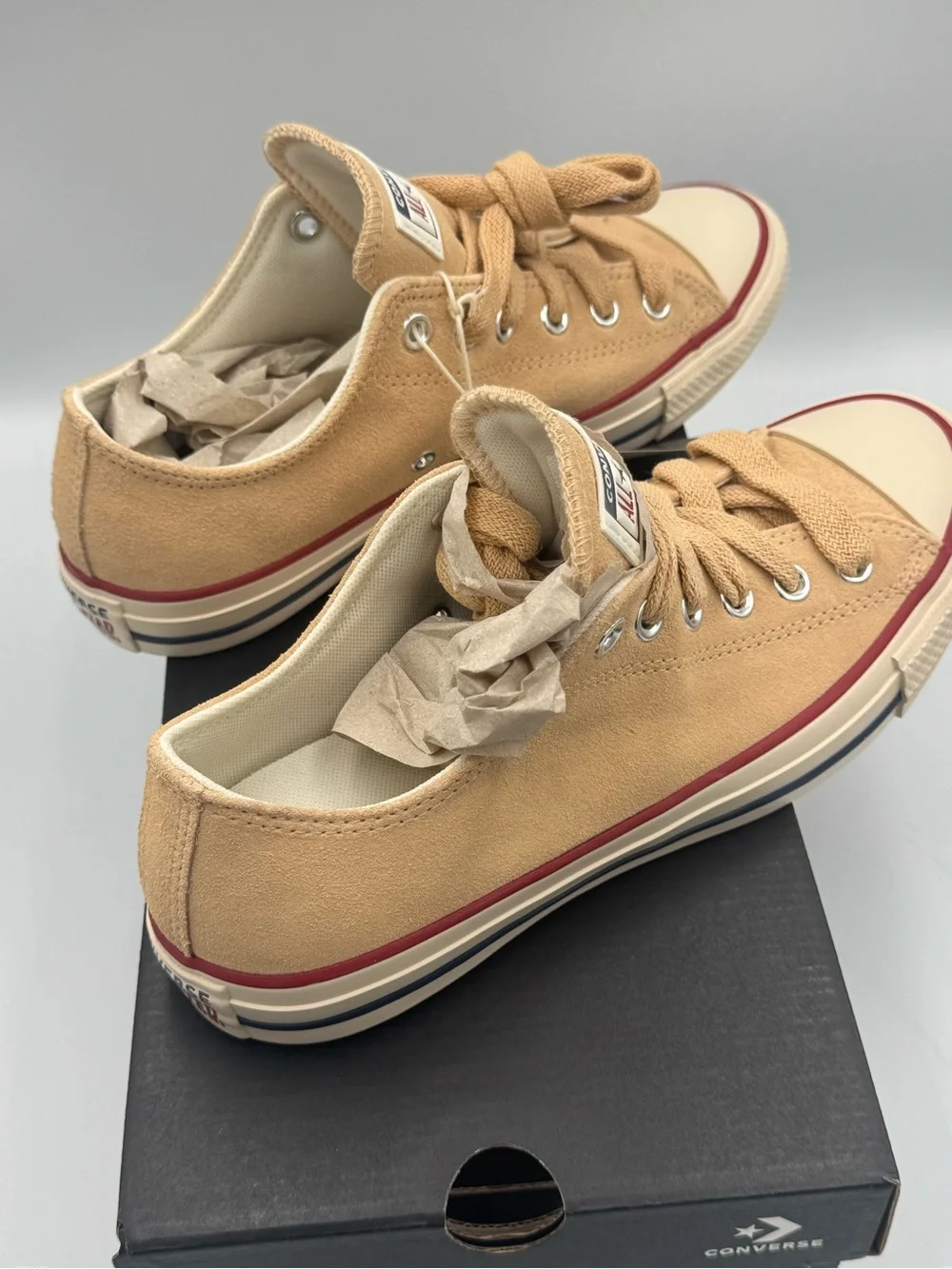 Converse CTAS Ox Suede Coastal Dune Natural Ivory Sneakers Women’s 9 NIB - Picture 4 of 12